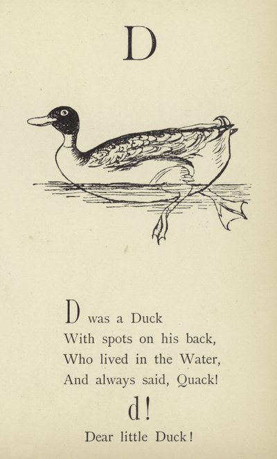 The letter D by Edward Lear